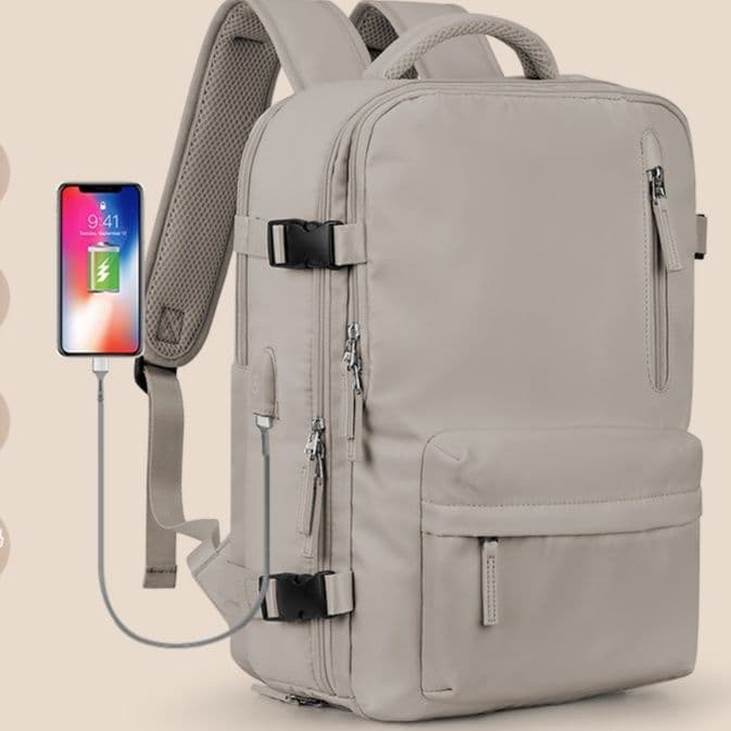 キャリーオンバッグ 多機能収納マルチポケットリュック