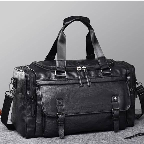 キャリーオンバッグ 高機能レザーポケット旅行鞄