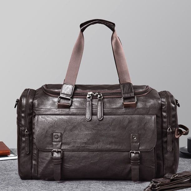 キャリーオンバッグ 高機能レザーポケット旅行鞄