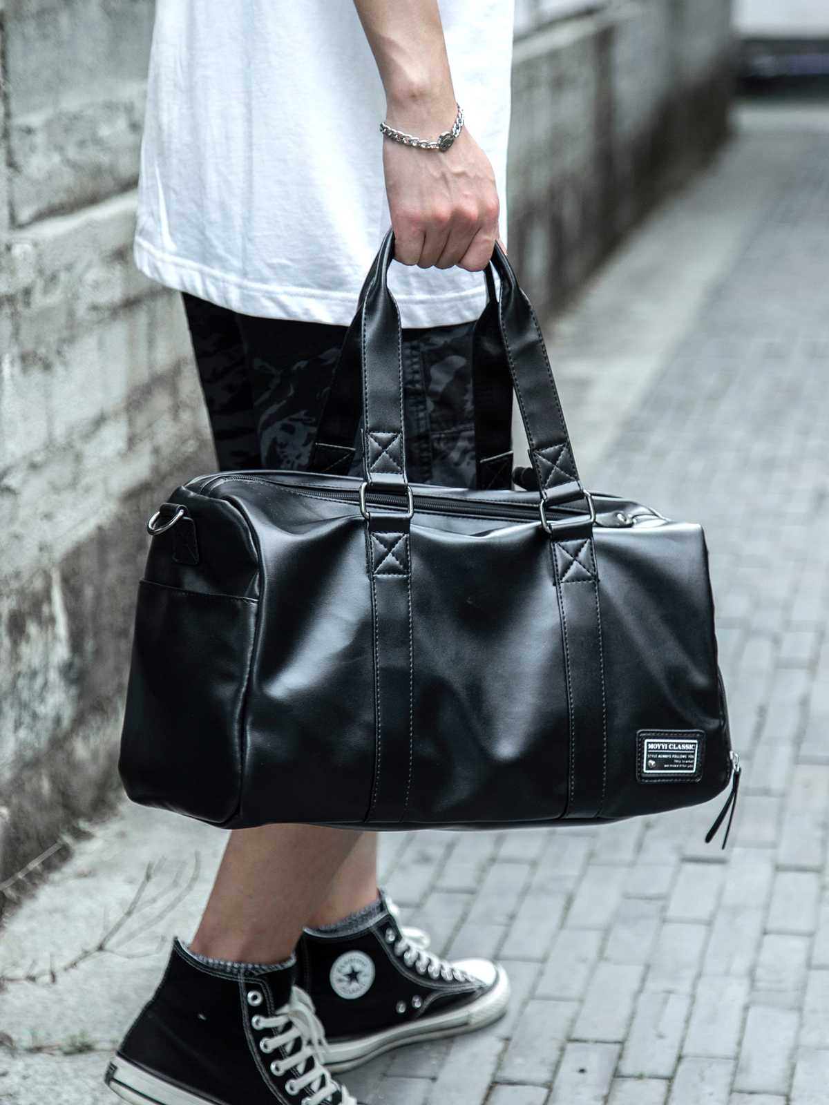 キャリー オン バッグ 上質レザー 旅行用多機能バッグ