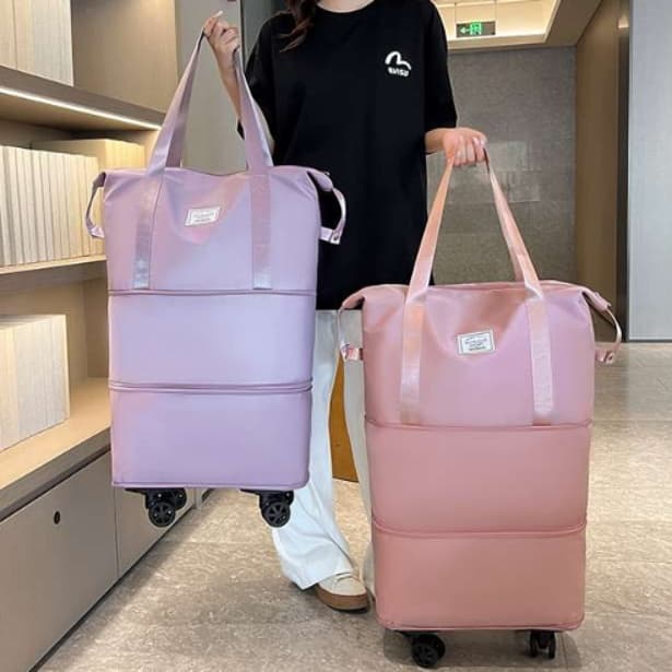 キャリーオンバッグ 大容量拡張式キャリーオンボストンバッグ