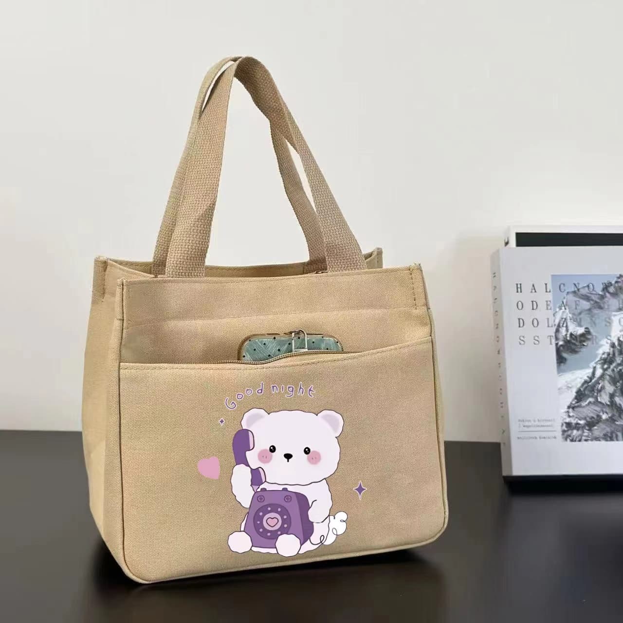キャリー オン バッグ かわいい動物キャラクター トートバッグ